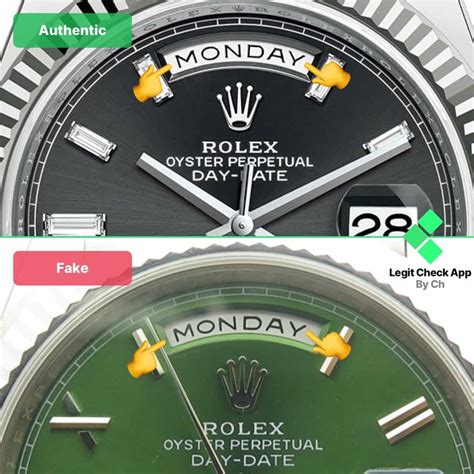 rolex day date fake vs real|immitation rolex watches.